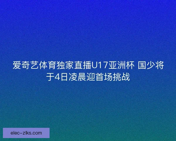 爱奇艺体育独家直播U17亚洲杯 国少将于4日凌晨迎首场挑战